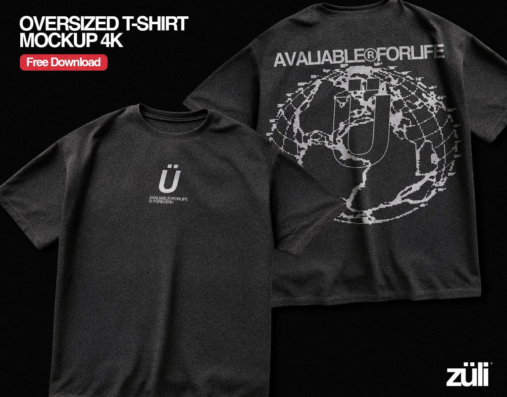 Free Realistic Oversize T-Shirt Mockup