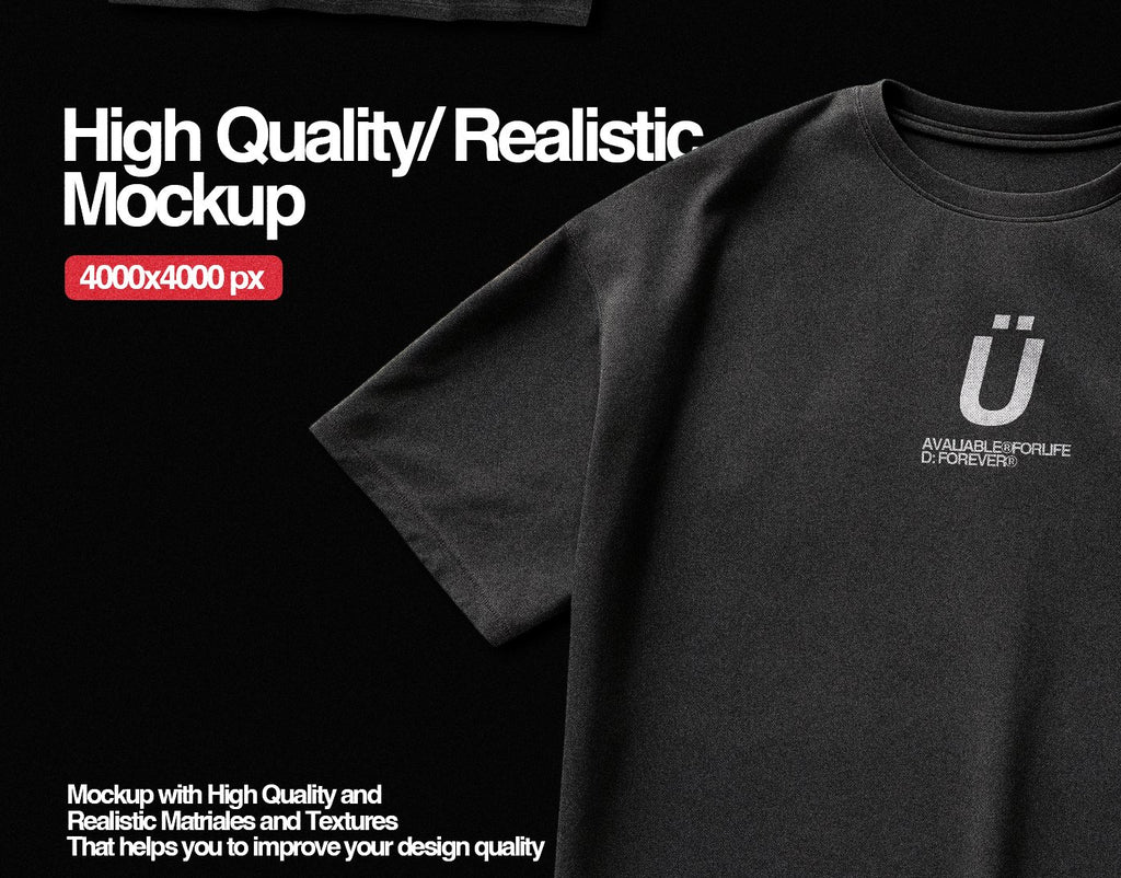 Free Realistic Oversize T-Shirt Mockup